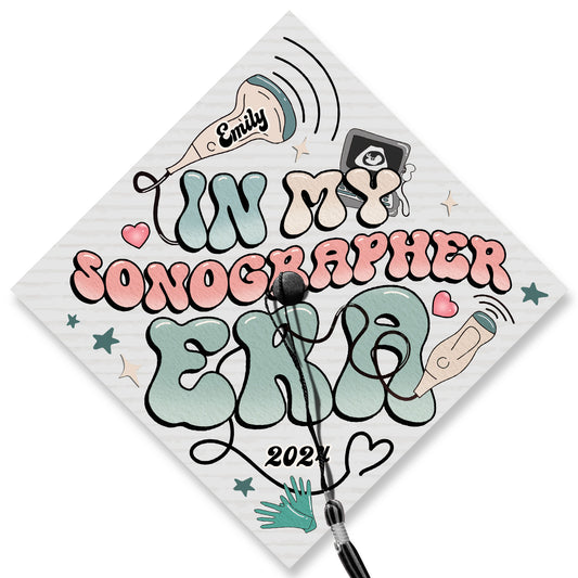 In My Sonographer Era Graduation Cap, Nurse Grad Gifts, Class Of 2024