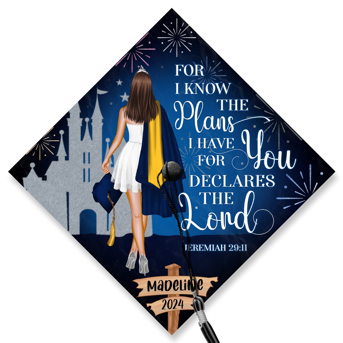 Plans I Have For You Jeremiah Graduation Cap Topper, Personalized Bible Verse Graduation Cap Topper