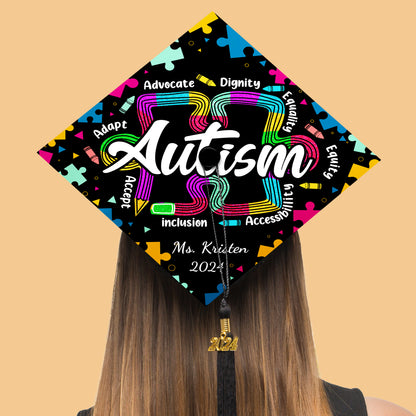 Autism Neurodiversity Graduation Cap Decoration, Gifts for Teacher, Class of 2024