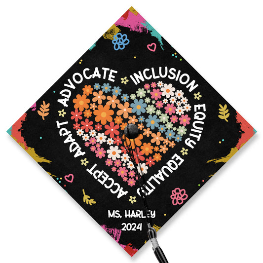 Autism Awareness Graduation Cap Topper, Personalized Grad Cap Topper, Sped Teacher Gift