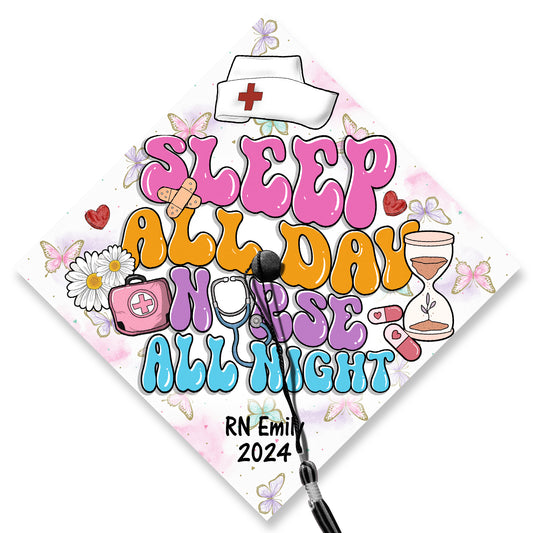 Funny RN Nursing Graduation Cap, Personalized Nurse Grad Cap Topper, Future Nurse Gifts