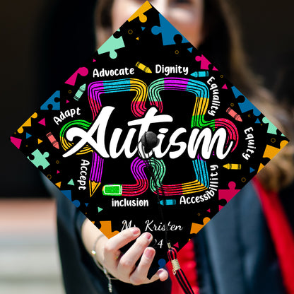 Autism Neurodiversity Graduation Cap Decoration, Gifts for Teacher, Class of 2024