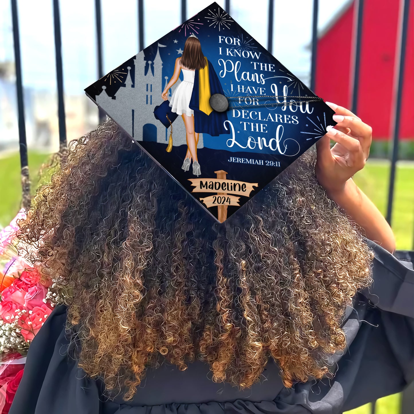 Plans I Have For You Jeremiah Graduation Cap Topper, Personalized Bible Verse Graduation Cap Topper