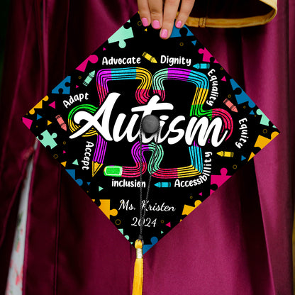 Autism Neurodiversity Graduation Cap Decoration, Gifts for Teacher, Class of 2024