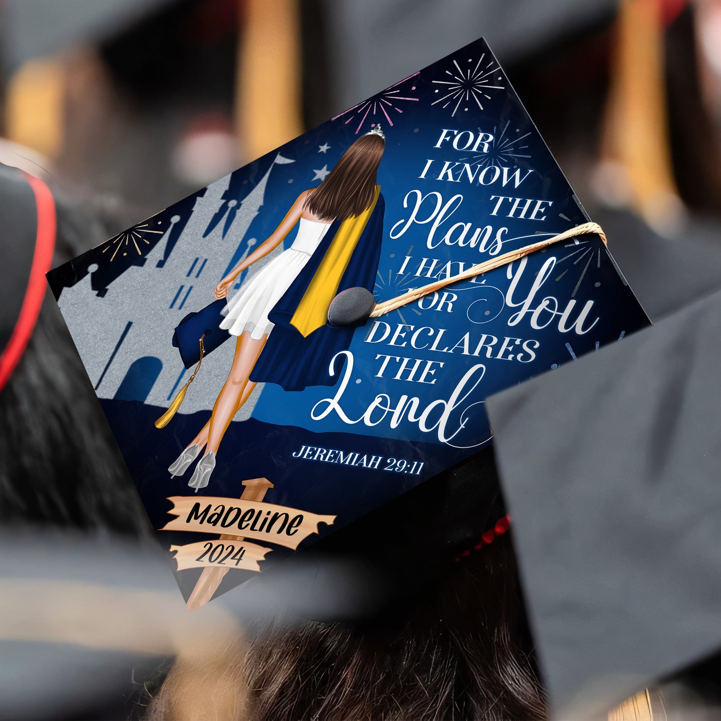 Plans I Have For You Jeremiah Graduation Cap Topper, Personalized Bible Verse Graduation Cap Topper