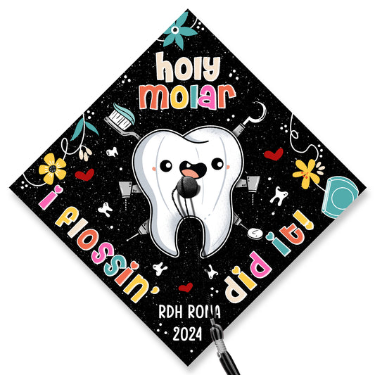 Funny Dental Hygiene Graduation Cap, Future RDH Gifts, Class Of 2024