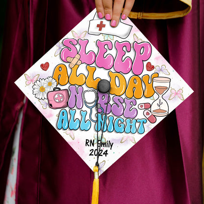 Funny RN Nursing Graduation Cap, Personalized Nurse Grad Cap Topper, Future Nurse Gifts