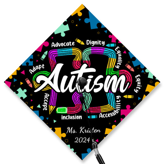 Autism Neurodiversity Graduation Cap Decoration, Gifts for Teacher, Class of 2024