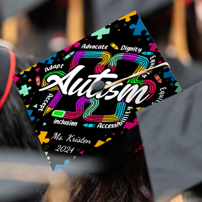 Autism Neurodiversity Graduation Cap Decoration, Gifts for Teacher, Class of 2024