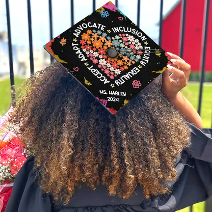 Autism Awareness Graduation Cap Topper, Personalized Grad Cap Topper, Sped Teacher Gift