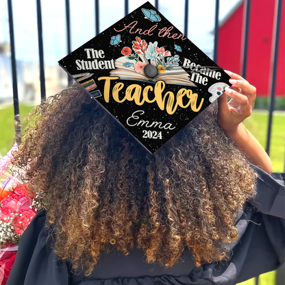Custom Teacher Grad Cap Topper, Teacher Graduation Gifts