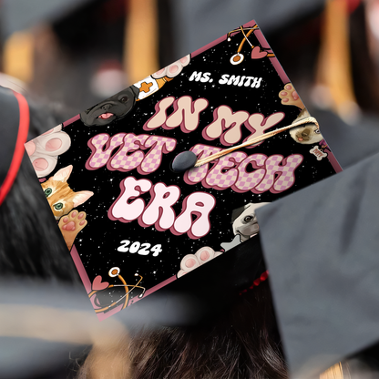 Personalized Vet Assistant Graduation Cap Topper, Animal Lover Gift, Class of 2024
