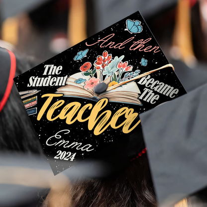 Custom Teacher Grad Cap Topper, Teacher Graduation Gifts