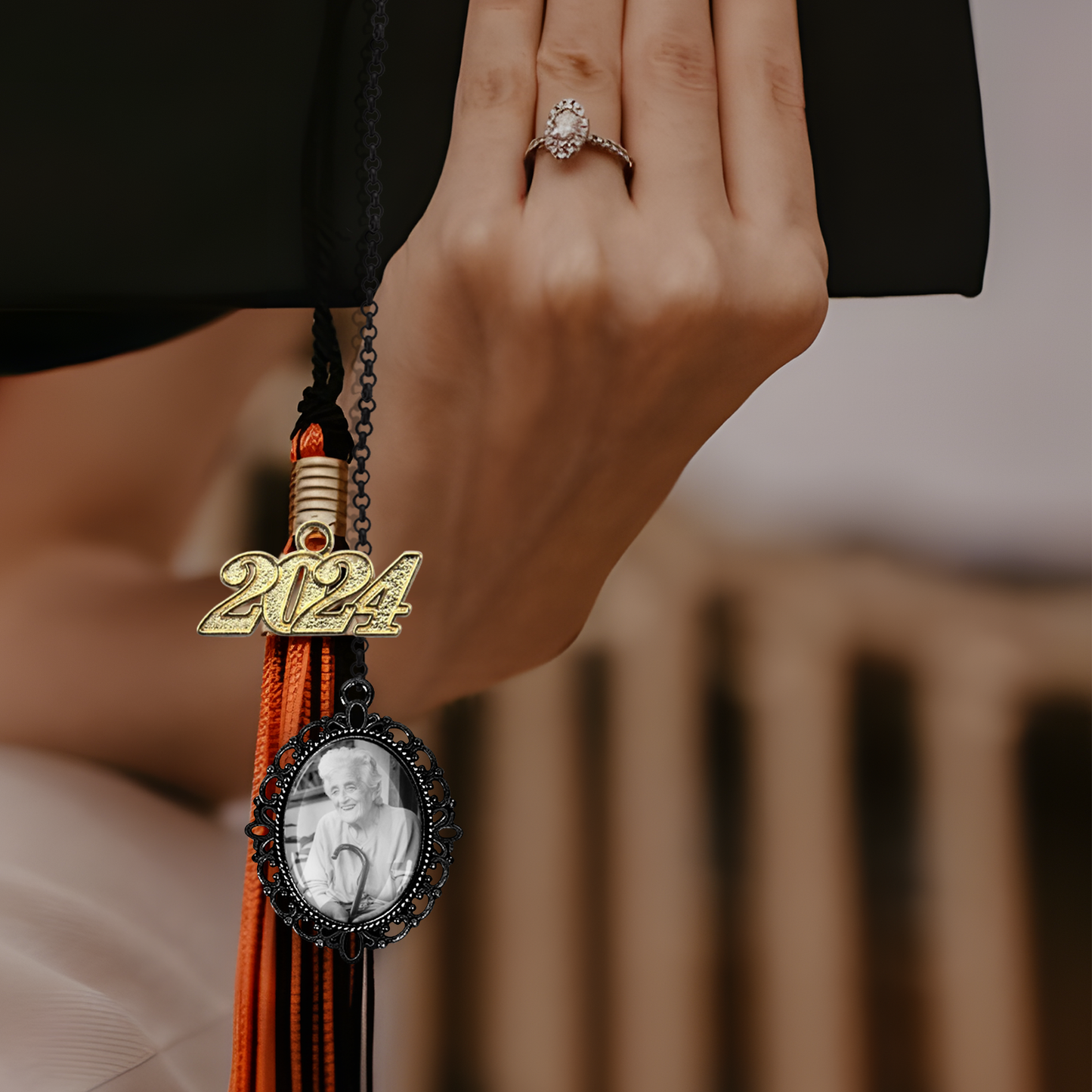 Custom Photo Memorial Graduation Tassel Charm, Unique Gifts for Graduates