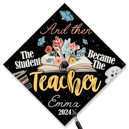 Custom Teacher Grad Cap Topper, Teacher Graduation Gifts