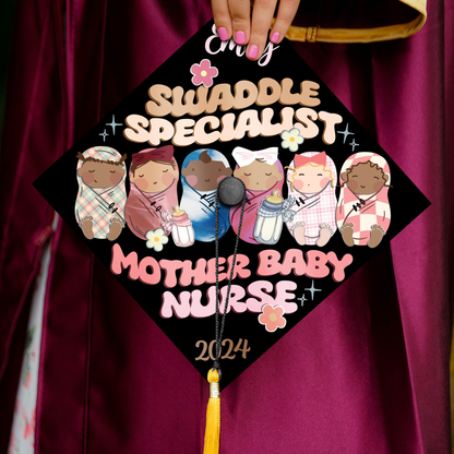 Swaddle Specialist Graduation Cap Topper, NICU Nurse Gifts, Class of 2024
