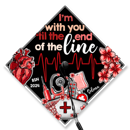 Personalized Registered Nurse Grad Cap Topper, RN Nurse Gifts, Graduation 2024