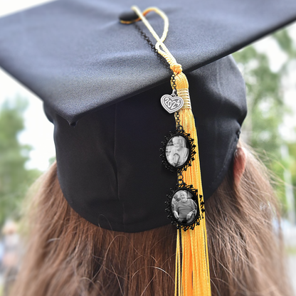 Custom Photo Memorial Graduation Tassel Charm, Unique Gifts for Graduates