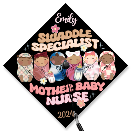 Swaddle Specialist Graduation Cap Topper, NICU Nurse Gifts, Class of 2024