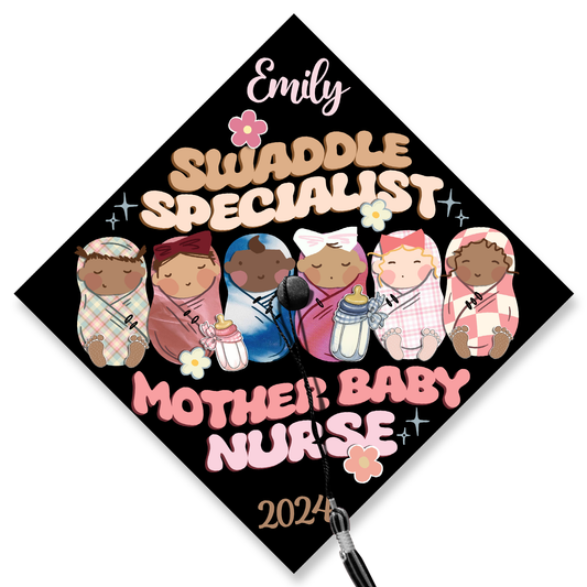 Swaddle Specialist Graduation Cap Topper, NICU Nurse Gifts, Class of 2024