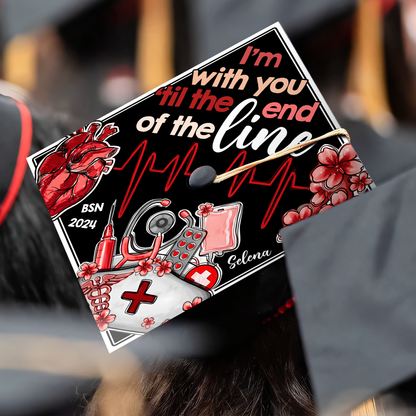Personalized Registered Nurse Grad Cap Topper, RN Nurse Gifts, Graduation 2024