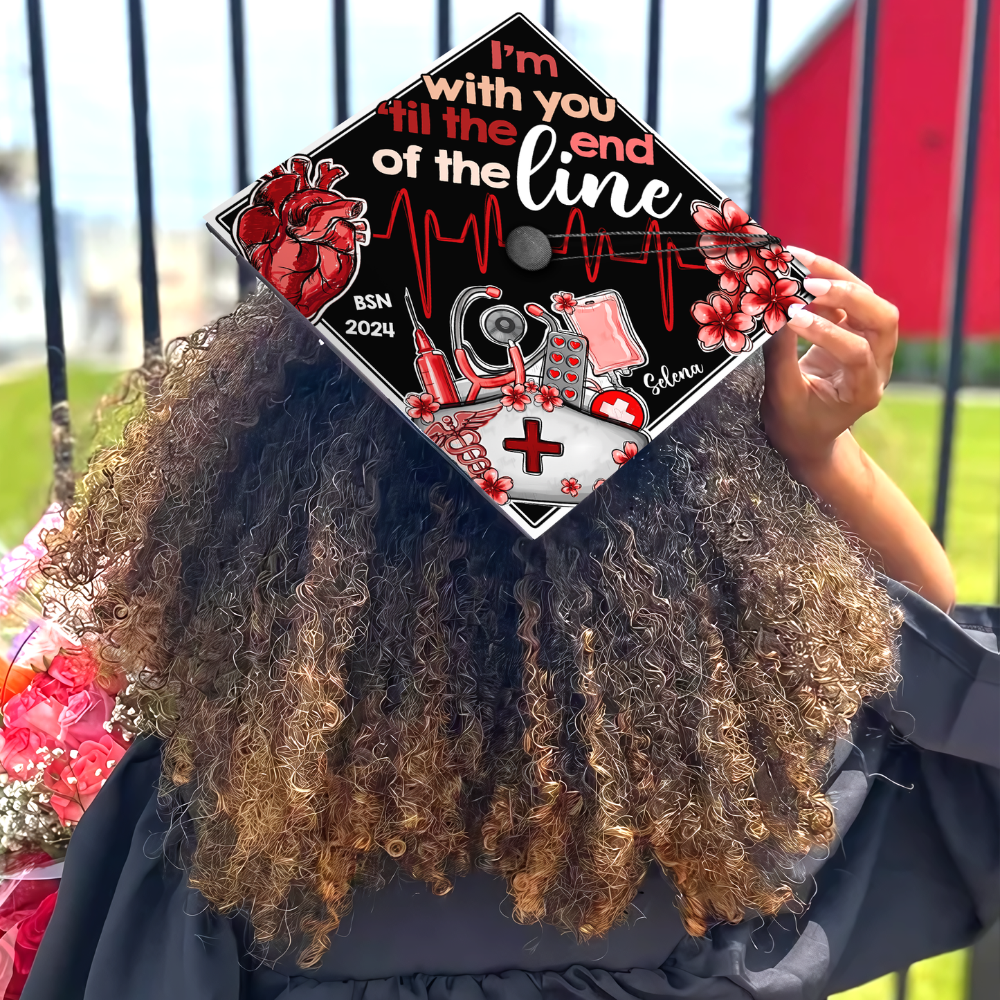 Personalized Registered Nurse Grad Cap Topper, RN Nurse Gifts, Graduation 2024
