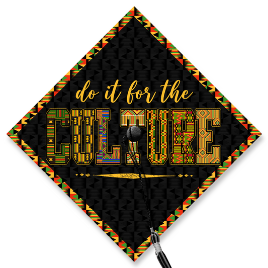 Do It For The Culture Graduation Cap Topper, Afria Pride Graduation Decoration, Class of 2024