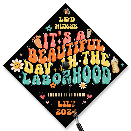 Personalized L&D Nurse Graduation Cap Topper, Gifts for New Nurse