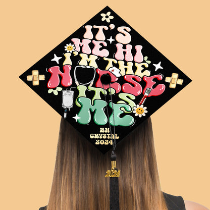 Customized Registered Nurse Graduation Cap, Gift For Nurse, Class of 2024