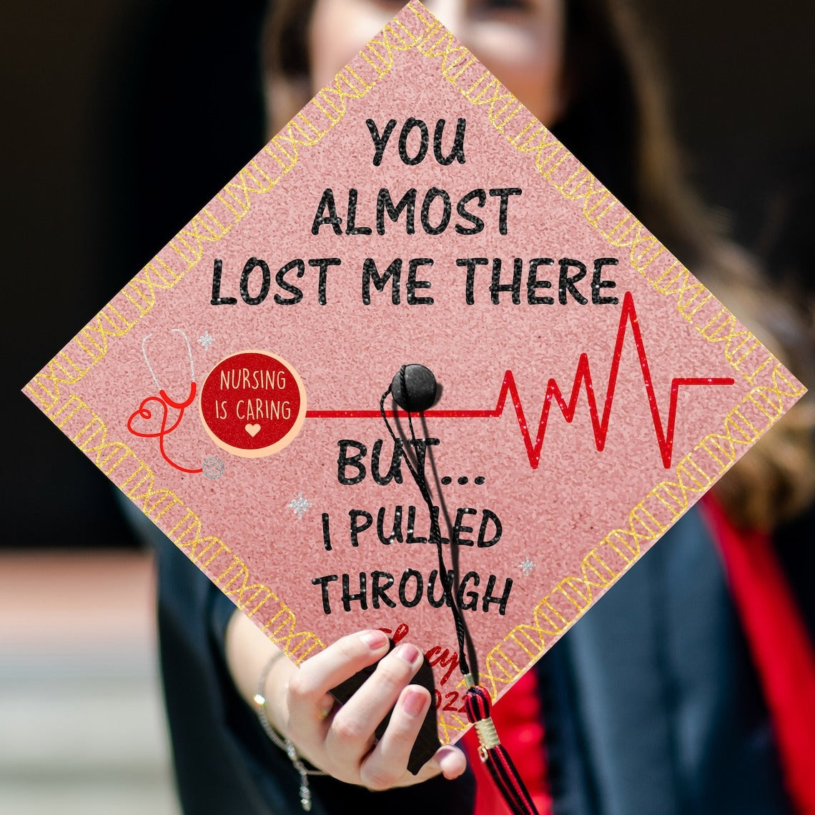 You Almost Lost Me There Graduation Cap Topper, Gifts for Nurse, Class of 2024