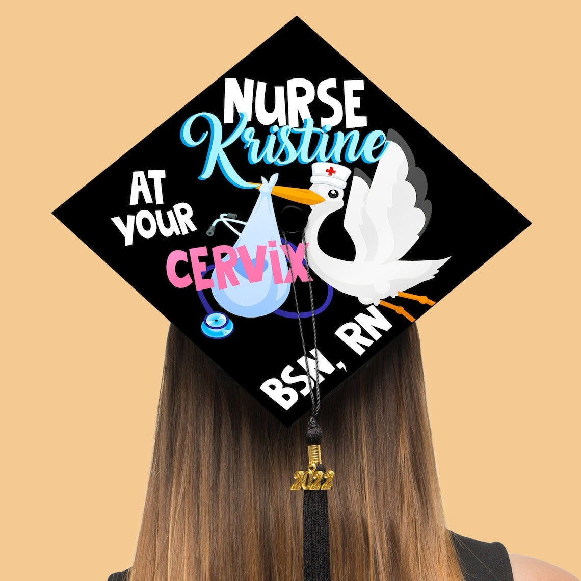 At Your Cervix Graduation Cap Decoration, Gifts for Nurse, Class of 2024