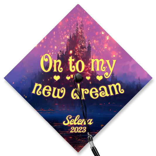 On To My New Dream Grad Cap Decoration, Gifts for Graduation, Class of 2024