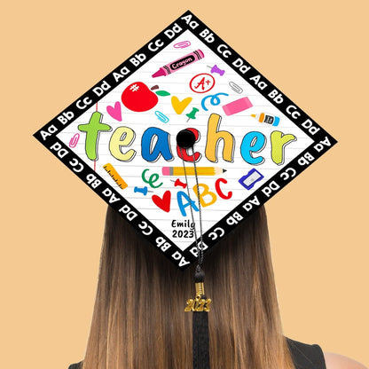 Kindergarten Teacher Graduation Cap Decoration, Gifts for Teacher, Class of 2024