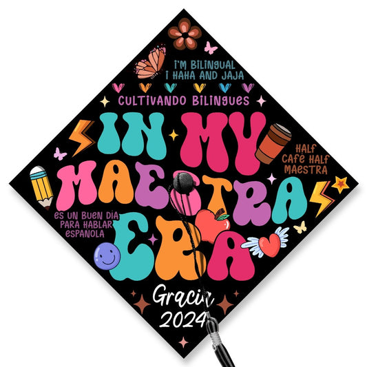 In My Maestra Era Graduation Cap Decoration, Gifts for Teacher, Class of 2024