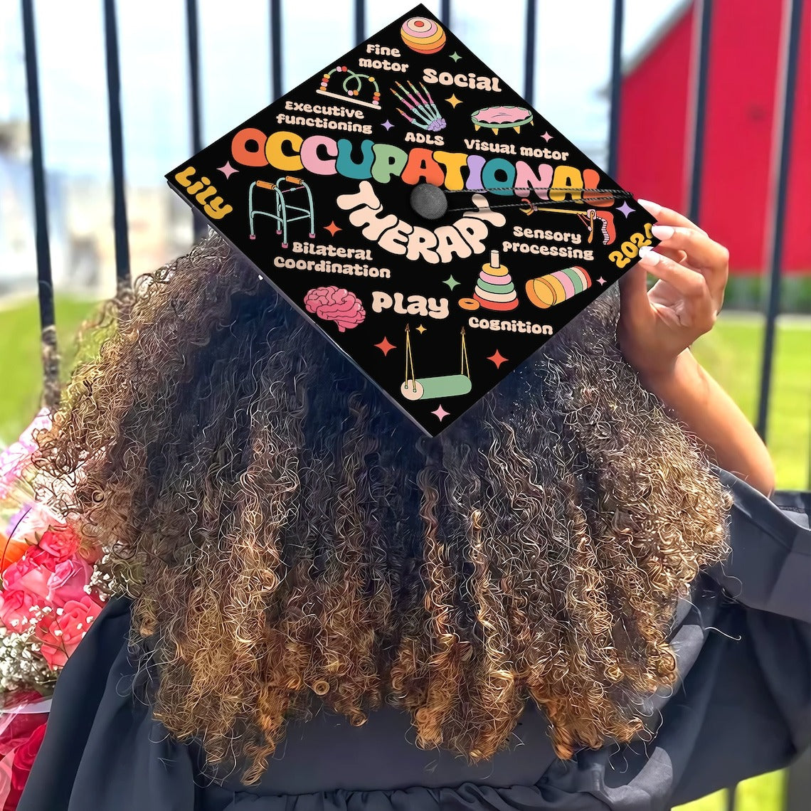 Occupational Therapy Grad Cap Topper, Gifts for Occupational Therapist, Class of 2024