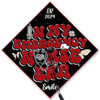 In My Emergency Nurse Era Grad Cap Topper, Gifts for ER Nurse, Class of 2024