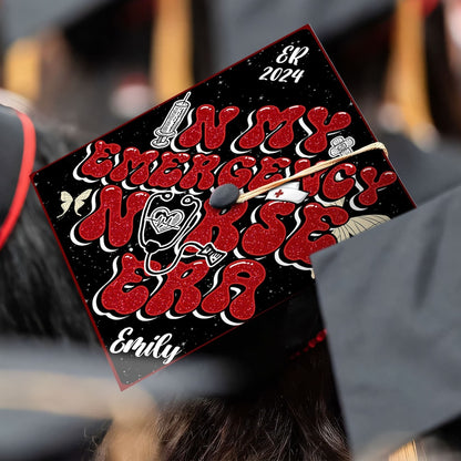 In My Emergency Nurse Era Grad Cap Topper, Gifts for ER Nurse, Class of 2024
