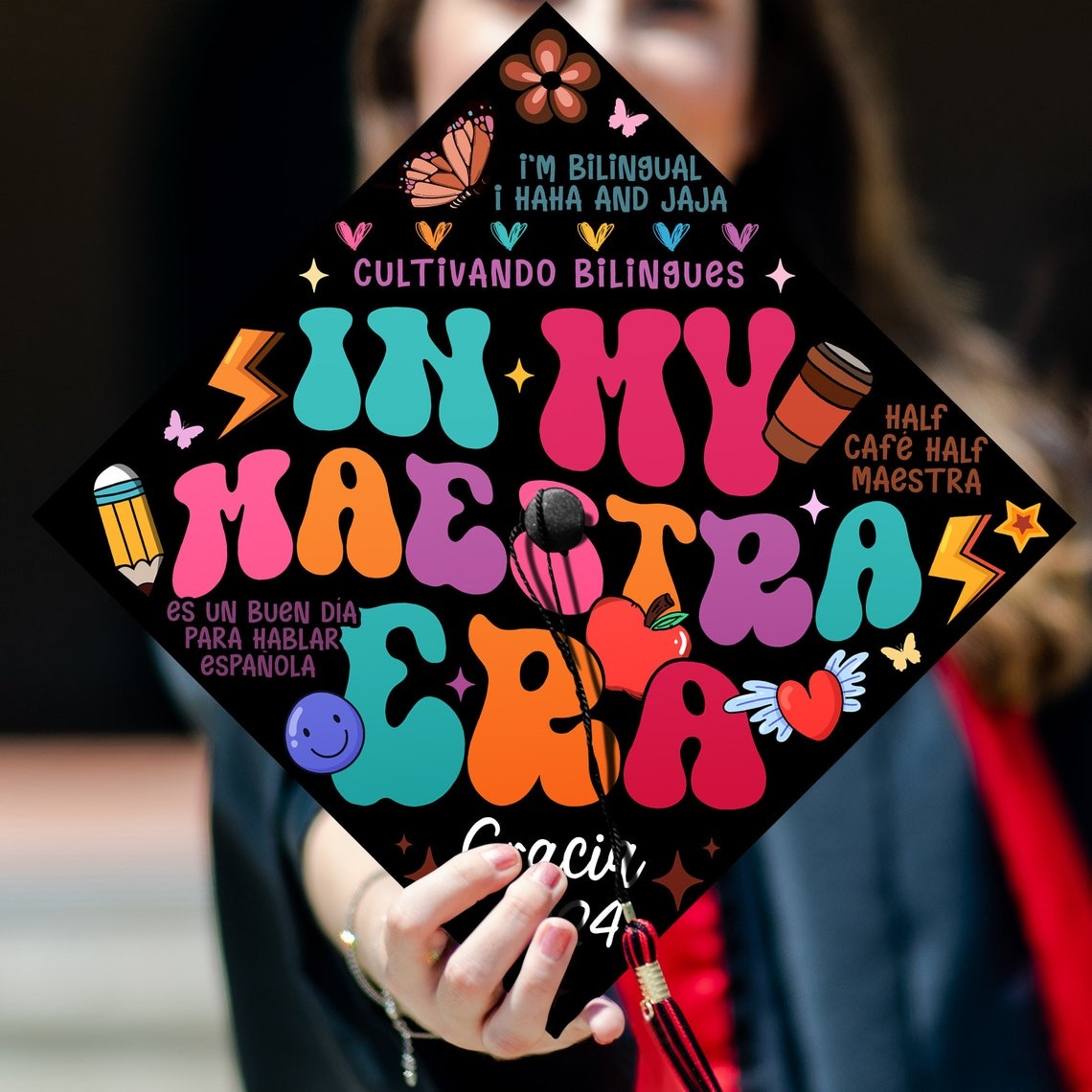 In My Maestra Era Graduation Cap Decoration, Gifts for Teacher, Class of 2024