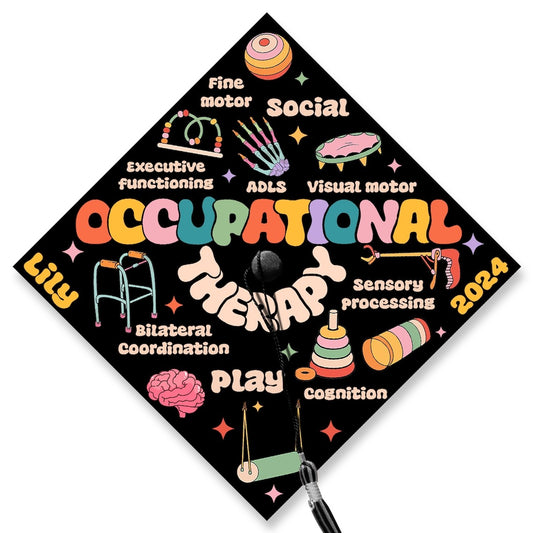 Occupational Therapy Grad Cap Topper, Gifts for Occupational Therapist, Class of 2024