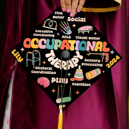Occupational Therapy Grad Cap Topper, Gifts for Occupational Therapist, Class of 2024