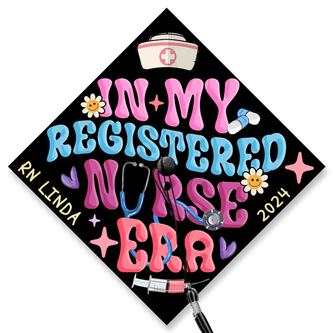 In My Registered Nurse Era Grad Cap Topper, Gifts for Nurse, Class of 2024