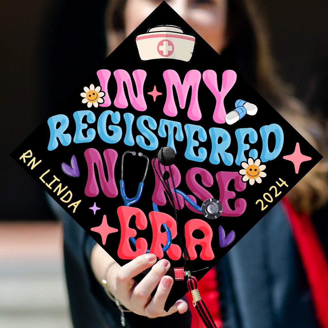 In My Registered Nurse Era Grad Cap Topper, Gifts for Nurse, Class of 2024