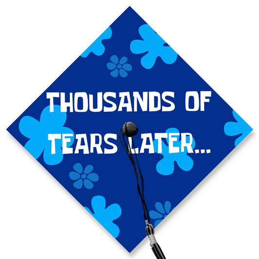 Thousand Of Tears Later Graduation Cap Topper, Graduation Decoration, Class of 2024