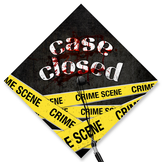 Case Closed Graduation Cap Topper, Funny Criminal Justice Grad Cap Topper, Class of 2024