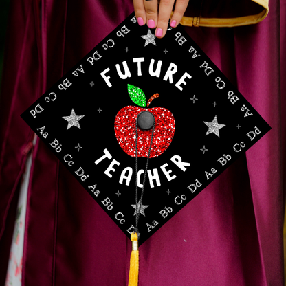 Future Teacher Graduation Cap Topper, Personalized Teacher Grad Cap Topper
