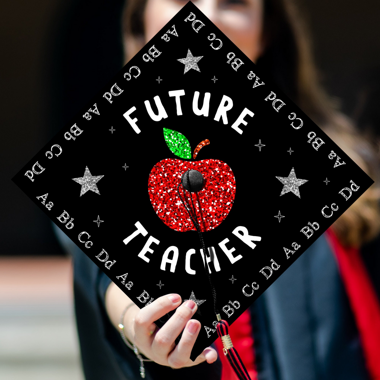Future Teacher Graduation Cap Topper, Personalized Teacher Grad Cap Topper