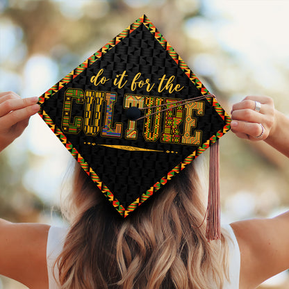 Do It For The Culture Graduation Cap Topper, Afria Pride Graduation Decoration, Class of 2024